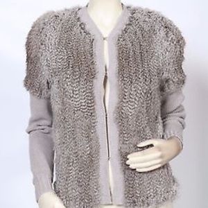 Haute Hippie Eyelet Fur Sweater